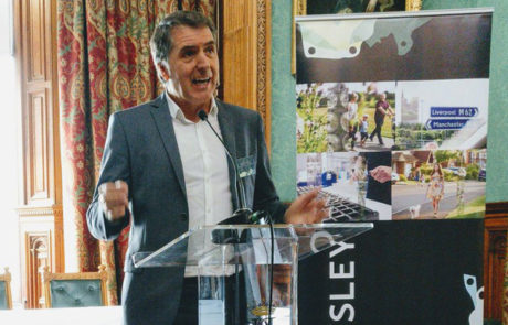 Metro Mayor Steve Rotheram speaking at Knowsley Ambassadors' Event in September 2017